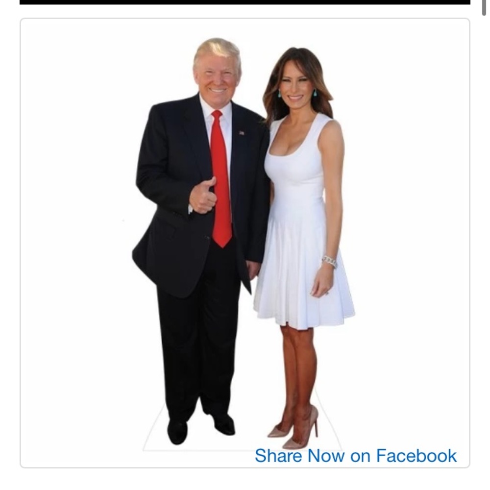DONALD TRUMP AND MELANIA CARDBOARD CUTOUT FREE SHIPPING!!